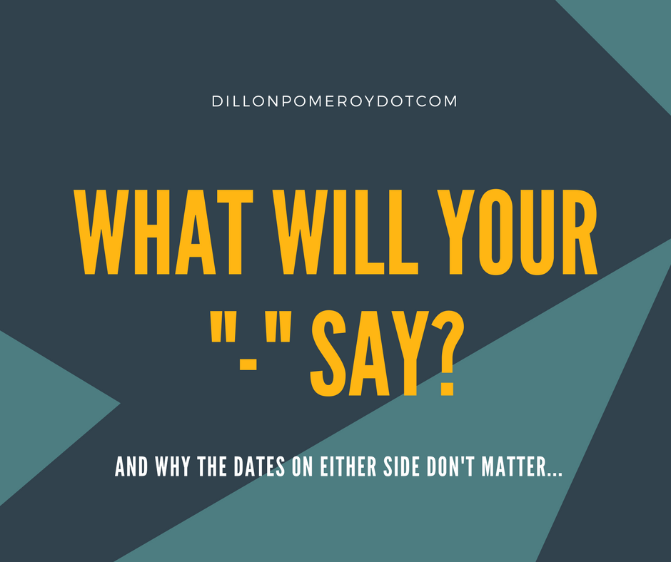 What Will Your “-”&nbsp;Say?